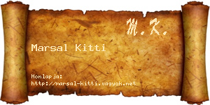 Marsal Kitti névjegykártya